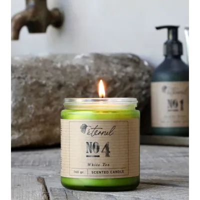 Bougie parfumée - White Tea No.4 - Vegan - 35 heures