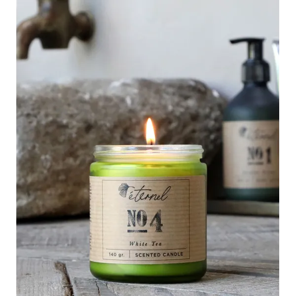 Bougie parfumée - White Tea No.4 - Vegan - 35 heures