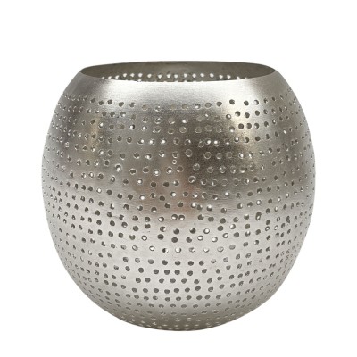 Photophore en laiton - Argent - Ø 12 cm