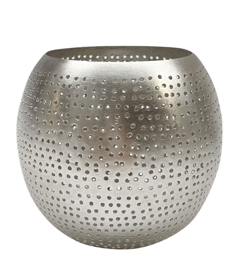 Photophore en laiton - Argent - Ø 12 cm