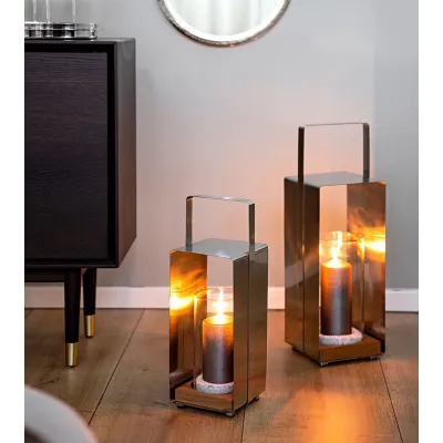 Lanterne avec Teck Magnus H 46 cm