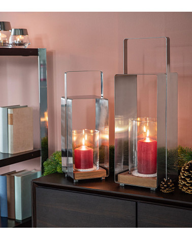 Lanterne avec Teck Magnus H 46 cm