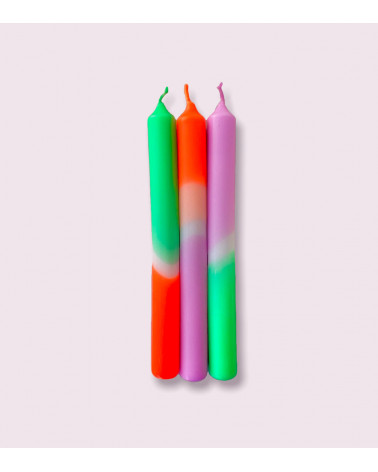 Bougies colorées Dip Dye Neon * Surfing Bondi Ø 2,1 cm - H 21 cm
