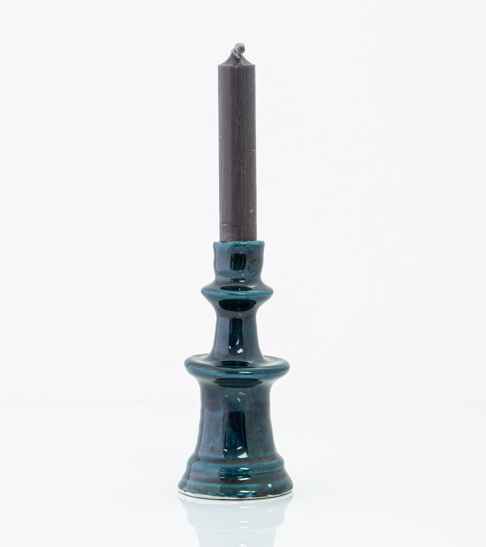 Bougeoir marocain type Tamegroute - bleu - petit modèle