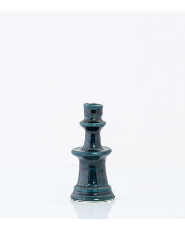 Bougeoir marocain type Tamegroute - bleu - petit modèle