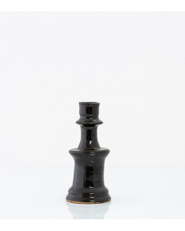 Bougeoir marocain type Tamegroute - noir - petit modèle