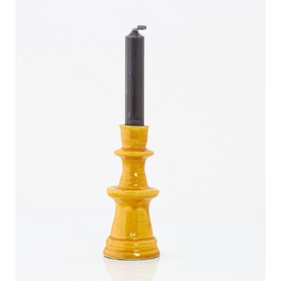Bougeoir marocain type Tamegroute - ocre - petit modèle