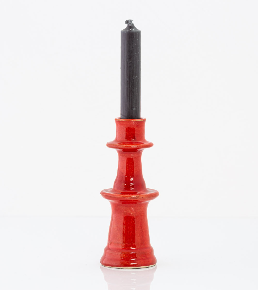 Bougeoir marocain type Tamegroute - rouge - petit modèle