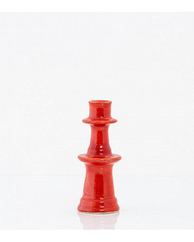 Bougeoir marocain type Tamegroute - rouge - petit modèle