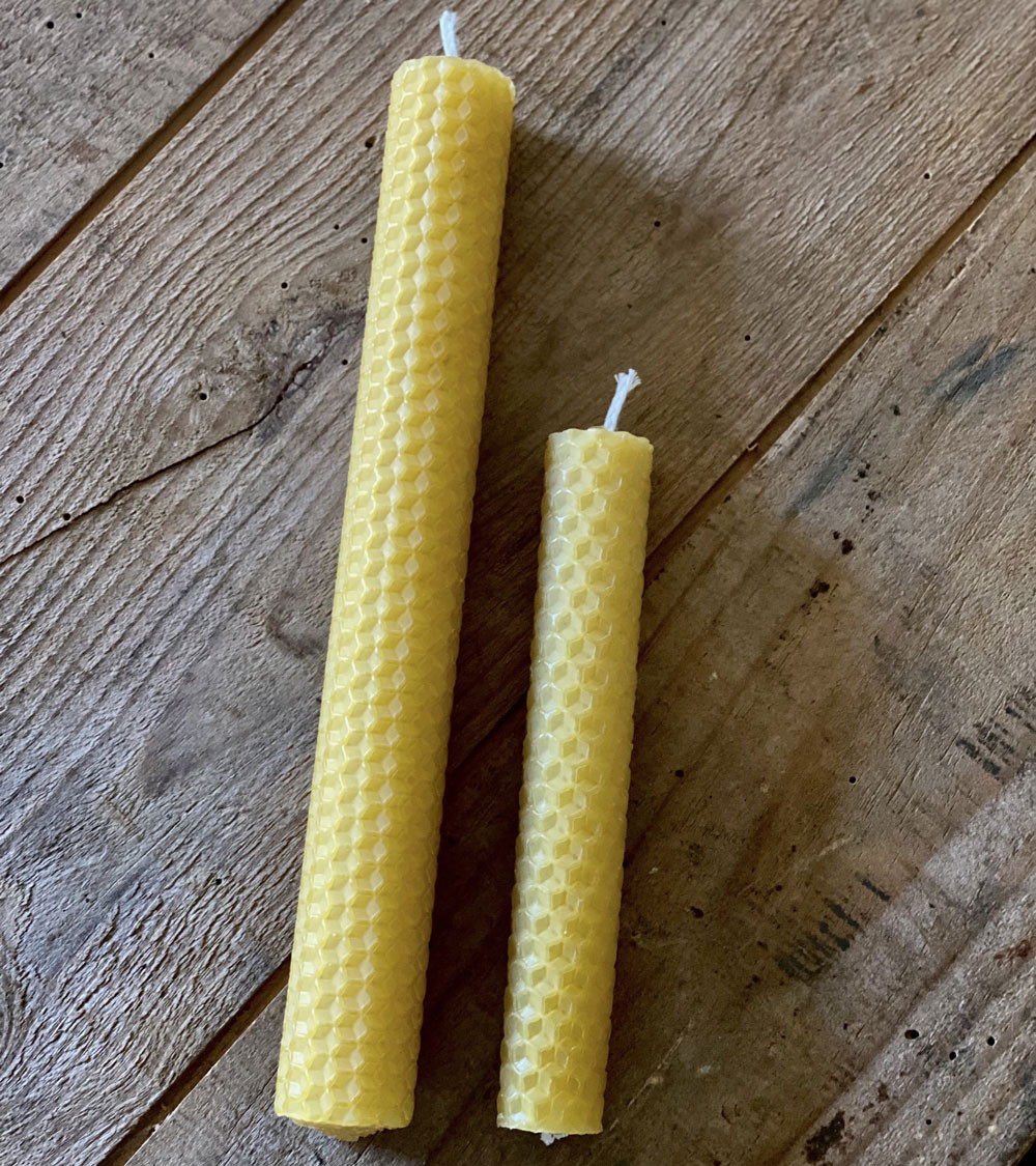 3 x Bougies Pure cire d'abeille 100% Française - ALBA - 20 cm