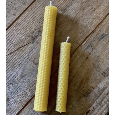3 x Bougies Pure cire d'abeille 100% Française STELLA - 13 cm