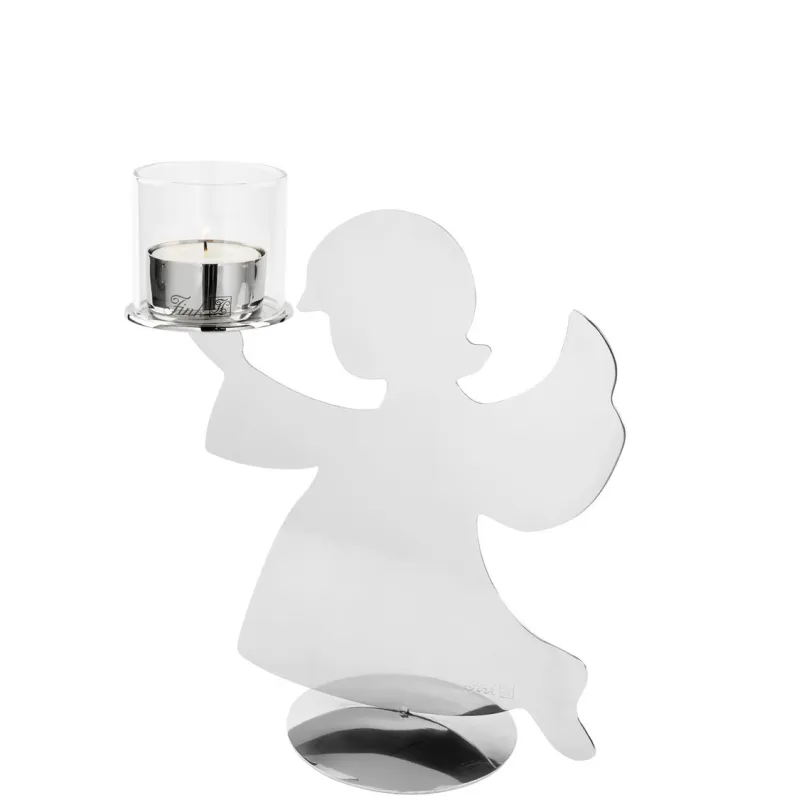 Bougeoir ange et porte bougie ange - 20 cm