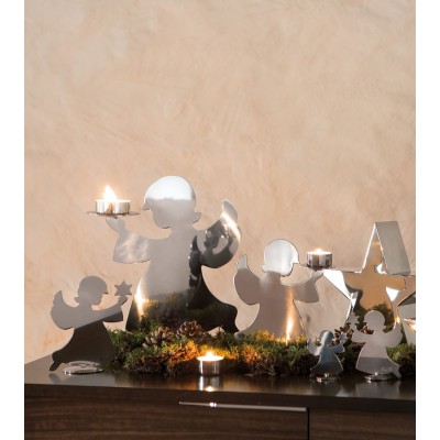 Bougeoir ange et porte bougie ange - 30 cm
