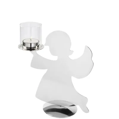 Bougeoir ange et porte bougie ange - 30 cm