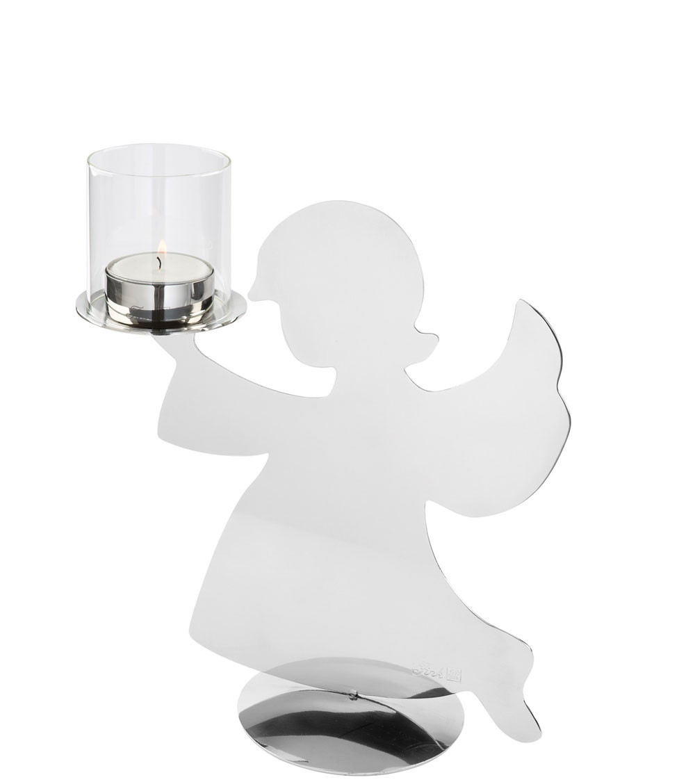 Bougeoir ange et porte bougie ange - 30 cm