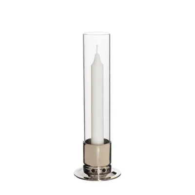 Photophore Kattvik laiton nickelé + 3 bougies naturelles