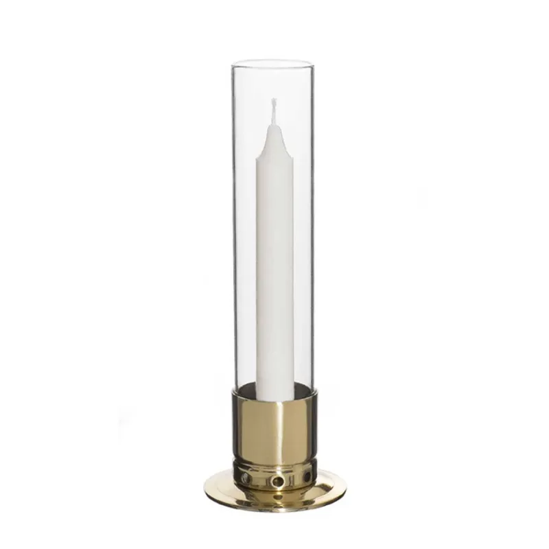 Photophore Kattvik laiton poli + 3 bougies naturelles