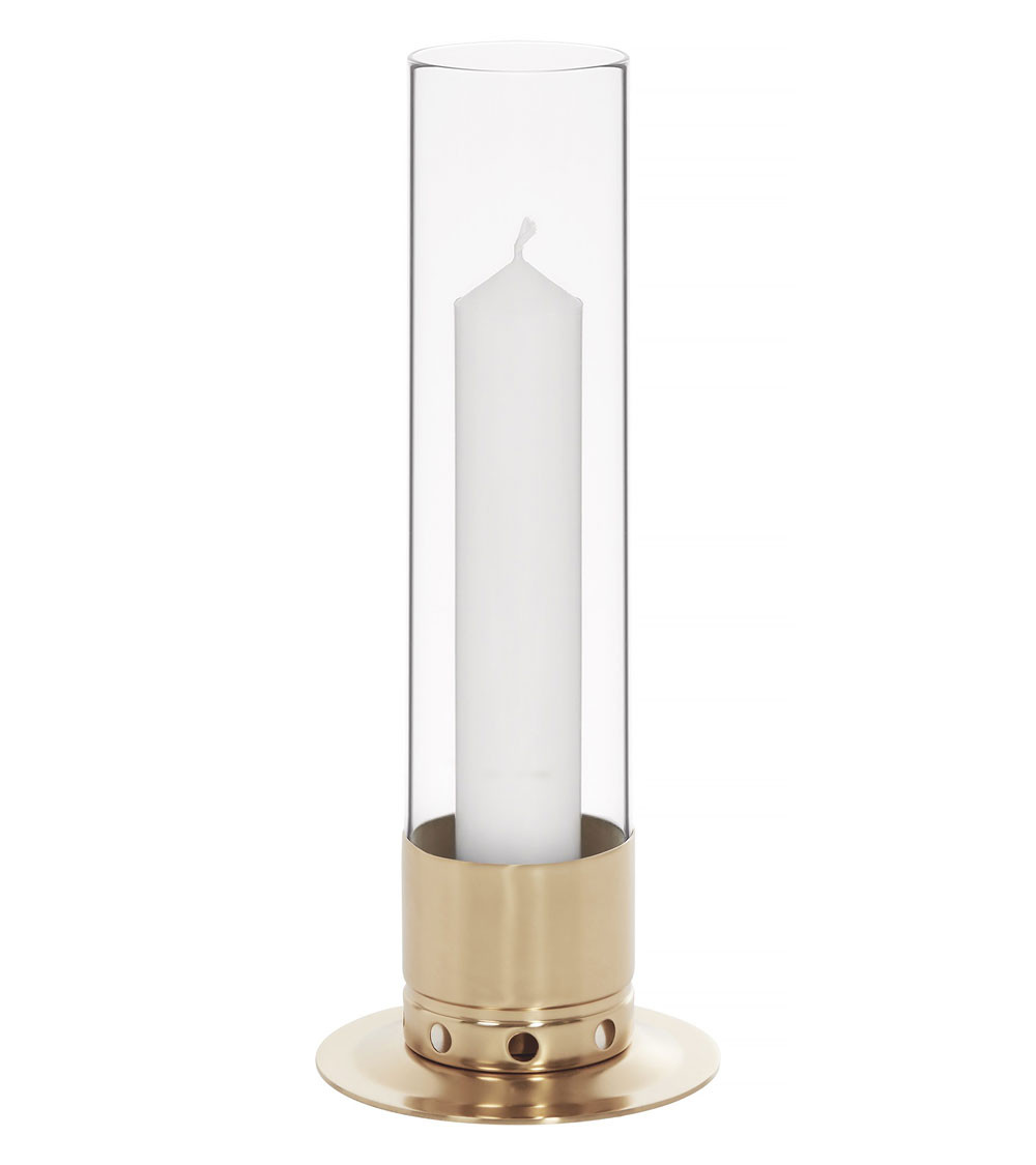 Photophore Kattvik® Laiton poli verni Large | Maison du bougeoir