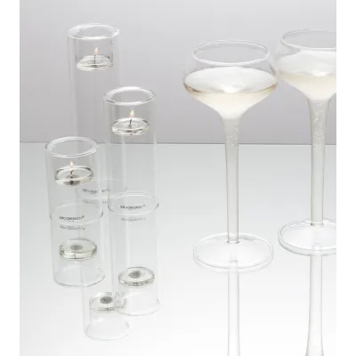 Photophore en verre en lévitation - SiloFlame 13 cm
