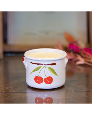 Bougie parfumée Tubéreuse – Coline pot cerise vintage
