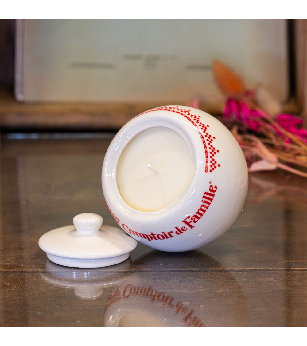 Bougie parfumée Amarantine – Bois d’Olivier, pot vintage