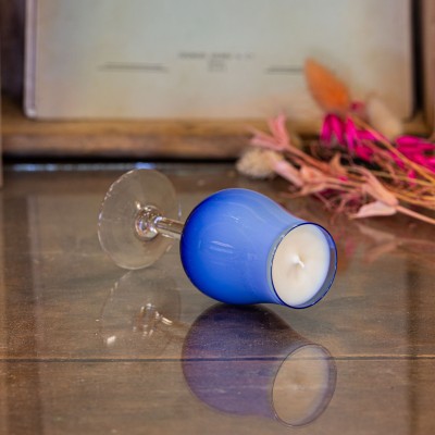 Bougie parfumée Célimène – Bois d’Olivier, verre upcyclé