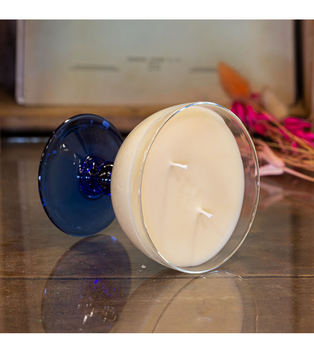 Bougie parfumée Flamine – Bois d’Olivier, coupe upcyclée