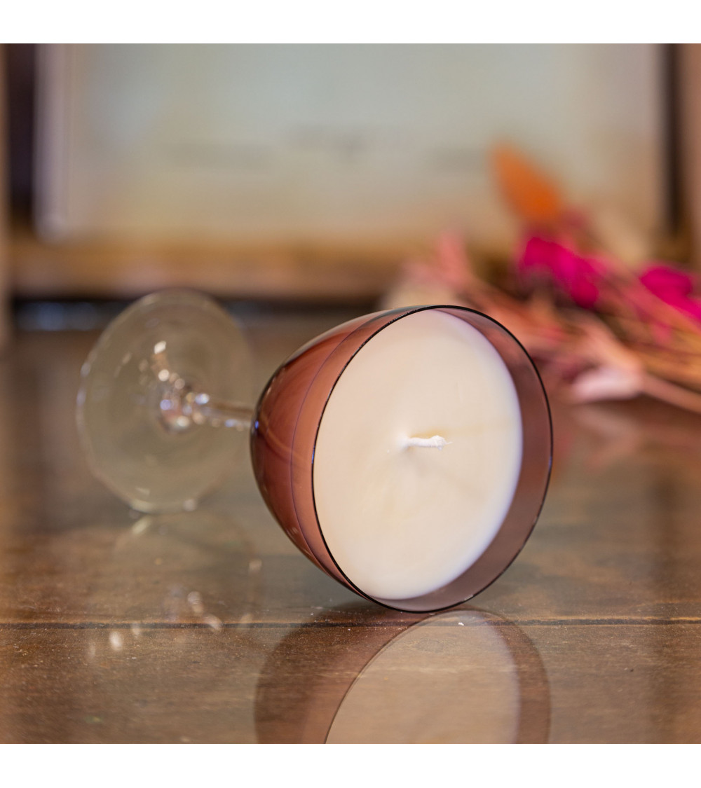 Bougie parfumée Grondine – Bois d’Olivier, verre upcyclé