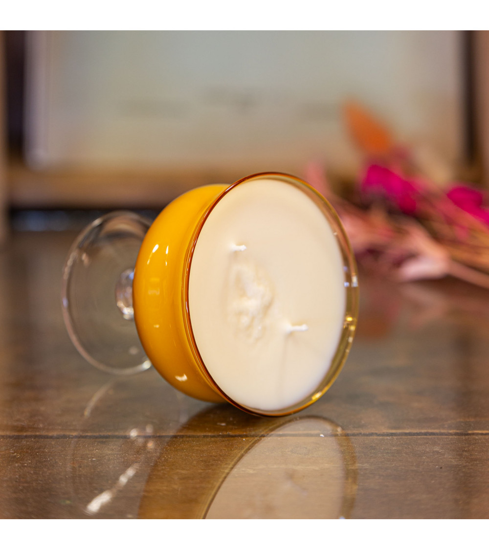 Bougie parfumée Elba – Bois d’Olivier, coupe upcyclée