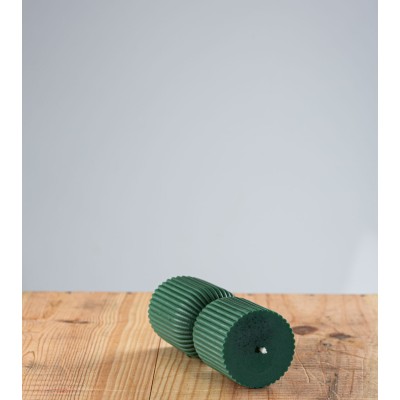 Bougie naturelle artisanale Célanie, cire végétale, design inspiré des colonnes grecques, vue allongée