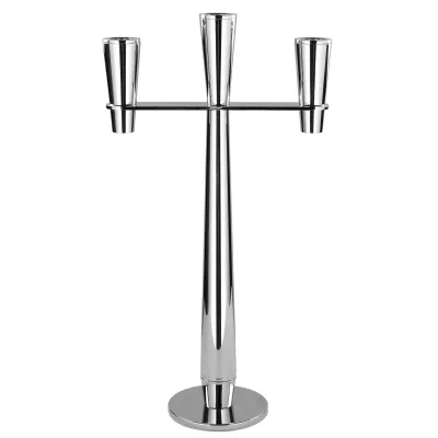 Chandelier Bandini 3 bougies H 54 cm - Argenté chic