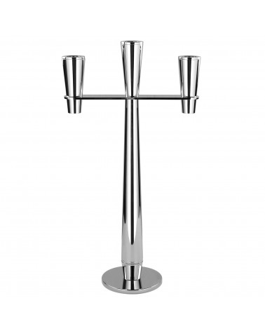 Chandelier Bandini 3 bougies H 54 cm - Argenté chic