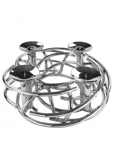 Bougeoir couronne décorative CORONA, argenté D 40cm