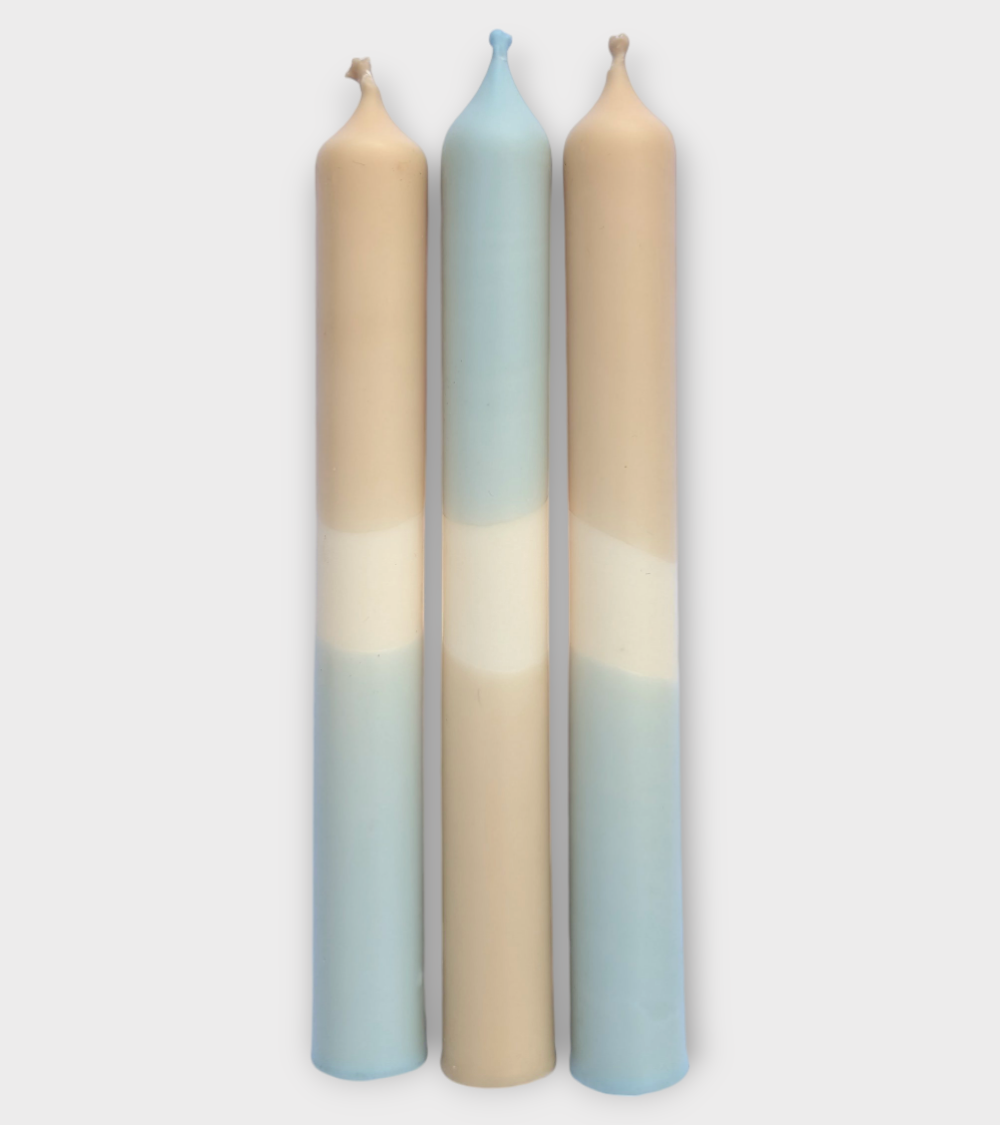 Ombre Profonde - Collection Crépucule Moderne | Bougies Naturelles colorées | Ø 2,1 cm x H 20 cm | Pack de 3