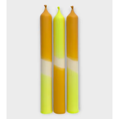 Ocre Solaire – Bougies Terracotta & Jaune Fluo