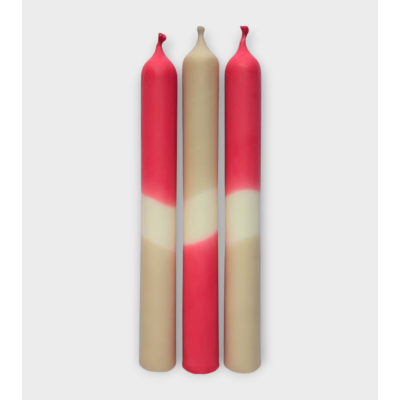 Brun cendré - Collection Terres cuites | Bougies Naturelles colorées | Ø 2,1 cm x H 20 cm | Pack de 3