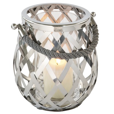 Lanterne OTIS en acier inoxydable - H 24 cm