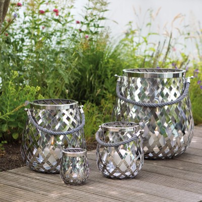 Lanterne OTIS en acier inoxydable - H 15 cm