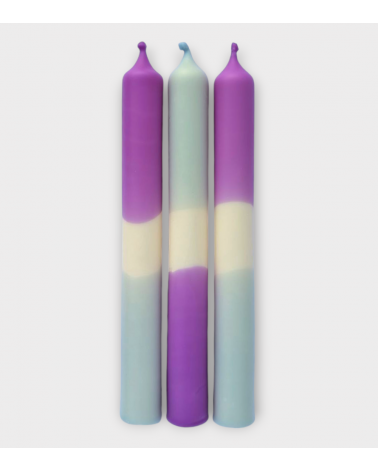 Nuit étoilée - Collection Crépucule Moderne | Bougies Naturelles colorées | Ø 2,1 cm x H 20 cm | Pack de 3
