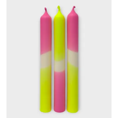 Flash Tropical – Bougies fluo Fuchsia & Jaune