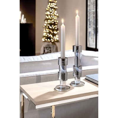 Bodi - Chandelier en verre cristal pour 1 bougie - H 20 cm