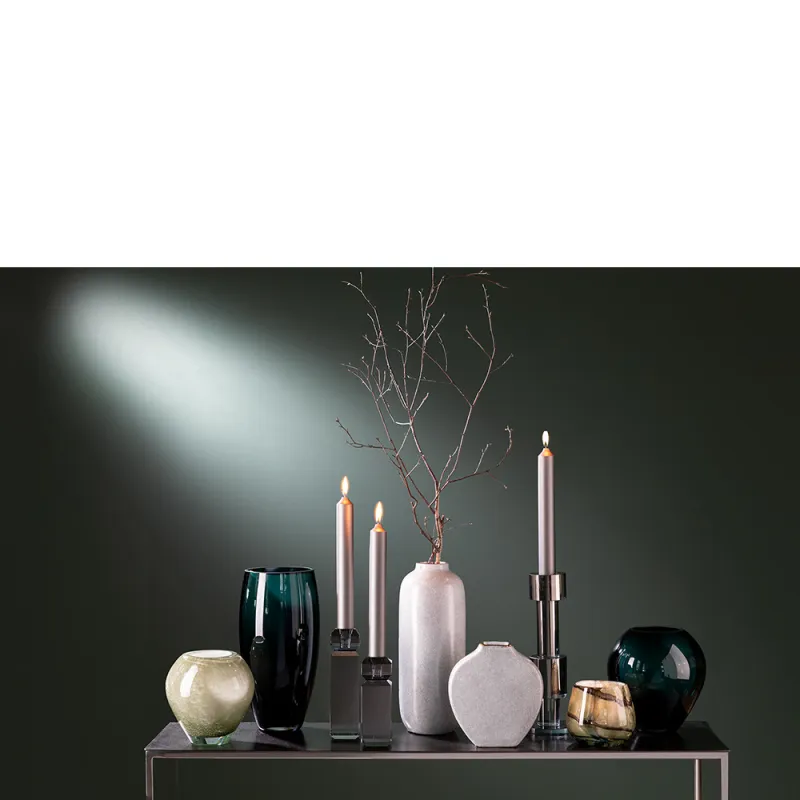 Bodi - Chandelier en verre cristal pour 1 bougie - H 27 cm