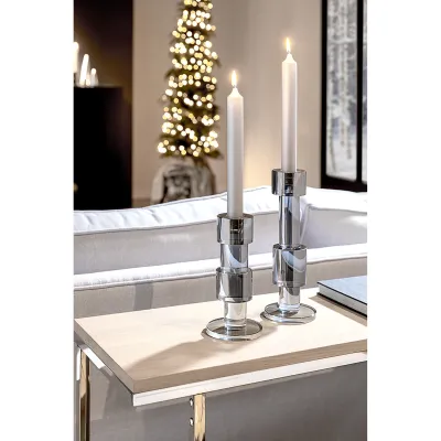 Bodi - Chandelier en verre cristal pour 1 bougie - H 27 cm