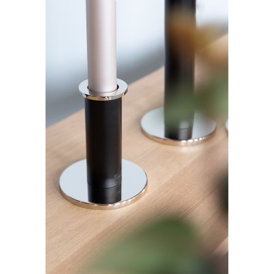 Strato - Chandelier noir pour 1 bougie - H 18 cm