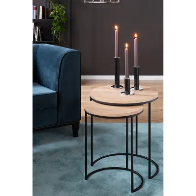 Strato - Chandelier noir pour 1 bougie - H 18 cm