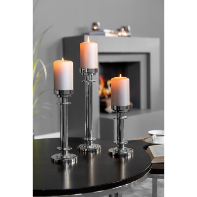 Ricardo - Chandelier argent pour 1 bougie - H 21 cm