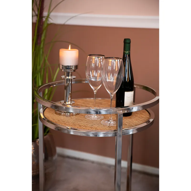 Ricardo - Chandelier argent pour 1 bougie - H 21 cm