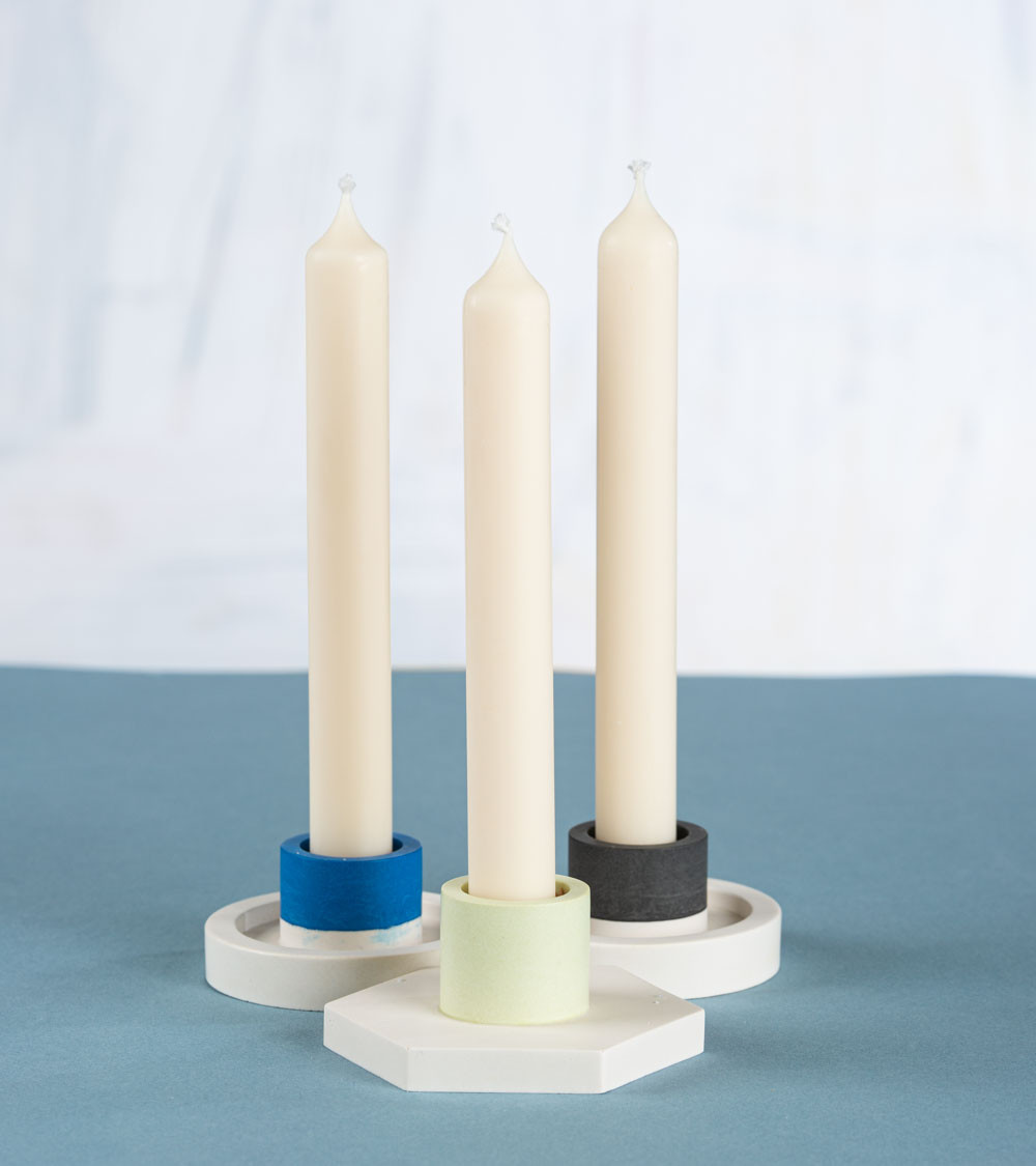 Bougie Chandelle Naturelle Artisanale & Fabriquée en France | Pack de 3 | Maison du Bougeoir