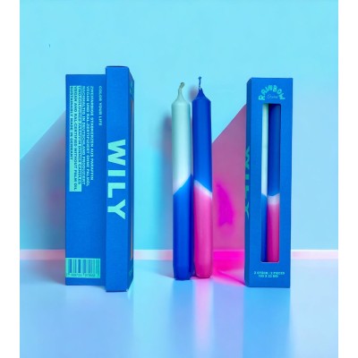 Dip Dye Rainbow Studio * Wily Ø 2,2 cm - H 19,5 cm (pack de 2)