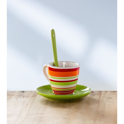 Bougie parfumée naturelle en tasse vert anis – cire de colza, parfum rose pays pour une ambiance florale et écologique.